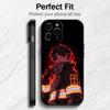 FF Anime S-SHINRA Post Gedruckt Handyhülle Für iPhone17,16,15,14,13,12 Plus,Max Weiches Silikon Schwarze Hülle