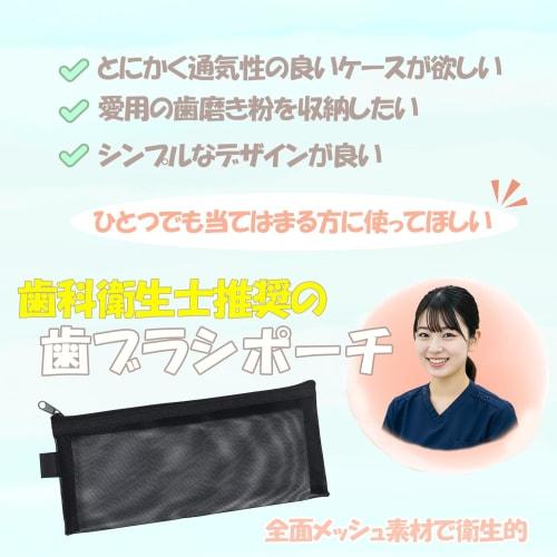 mochinoco Toothbrush Pouch Case, Mesh, Breathable, Portable Toothbrush Case (Gray)