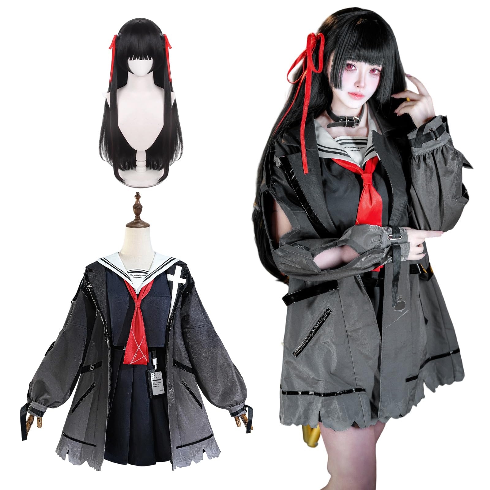Костюм для косплея Kuchiba Chisaki с париком Нарушио Игра Популярный персонаж Форма Взрослый размер Карнавальный костюм Фестиваль Хэллоуин Рождество Школьный фестиваль