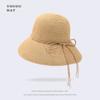 Hat Female Summer Seaside Sunshade Sunscreen Straw Hat Temperament Shows Small Face Big Eaves Hat Foldable Bucket Hat Basin Hat