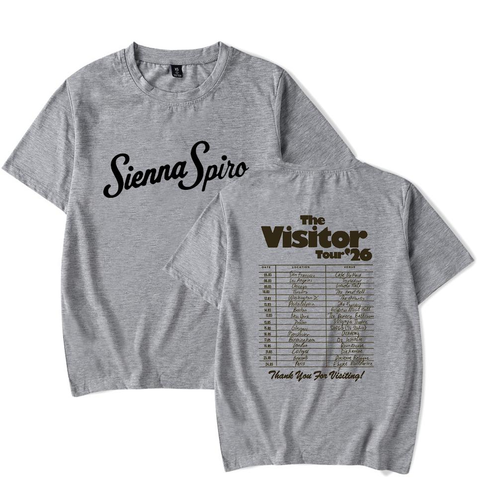 Sienna Spiro Merch The Visitor Tour 2026 TShirt Short Sleeve Unisex Album Clothing Fan Merch For Summer