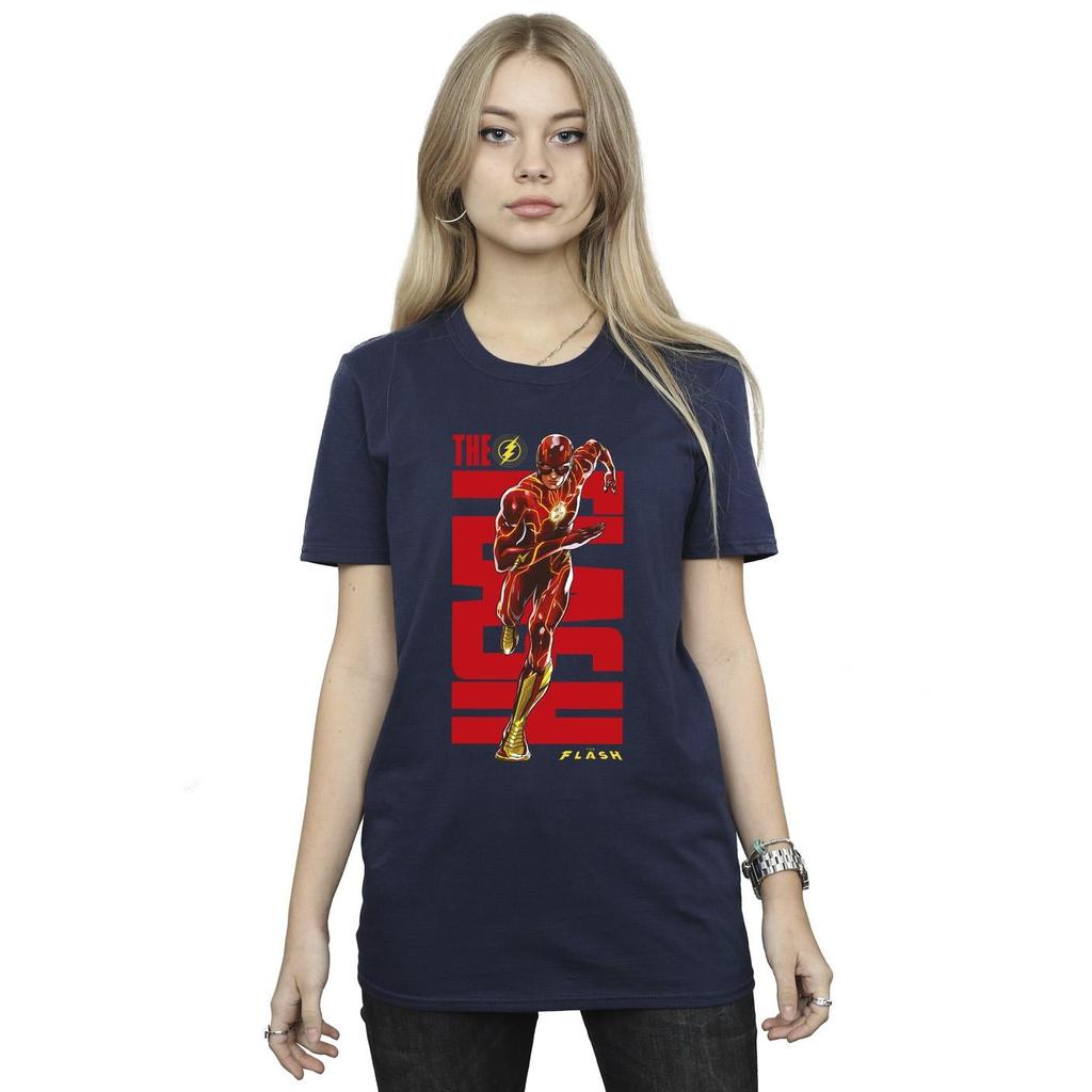 DC Comics Womens/Ladies The Flash Dash Cotton Boyfriend T-Shirt