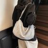 Large Capacity Bag Women's Solid Color Shoulder Crossbody Bag Student Class Commuter Hobo Bag