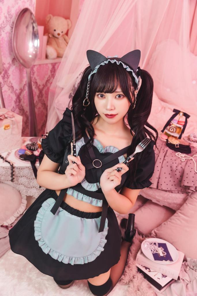Clearstone Yum Yum Yummy Cosplay Halloween Bondage Cat Maid Women's Black