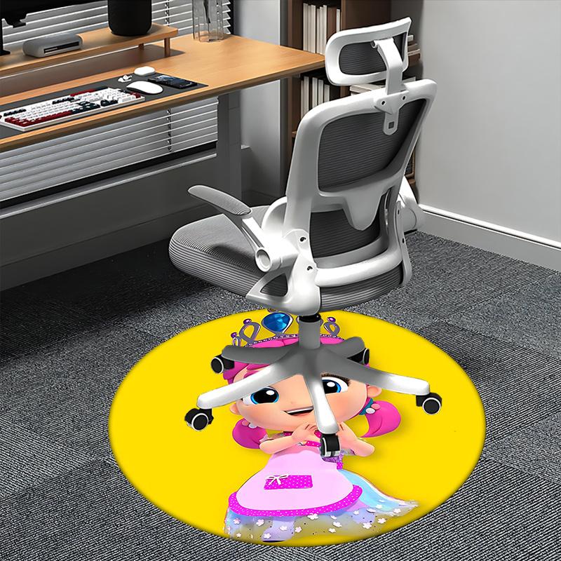 

Princess dress, Chair mat Round Rug Office carpet, Machine Washable, Non slip, Suitable for Living Rooms, Bedrooms 80cm