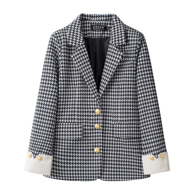 2026 Spring High-End Women's Blue Chic Suit Jacket - Korean Style