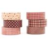 YUBBAEX Volume 6 Check Pattern Masking Tape Set GridStripeDot Design Washi Art DIY Craft Bullet Journal Supplies Planner Scrapbook Card Gift Wrapping