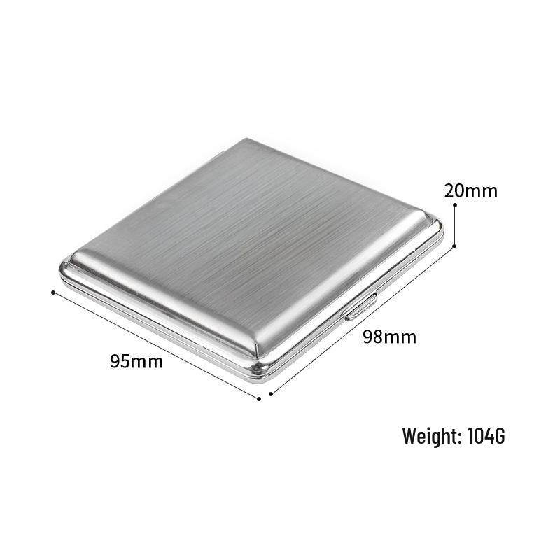 Personalized Men's 20-Capacity Engraved Metal Cigarette Case - Creative and Anti-Pressure Design