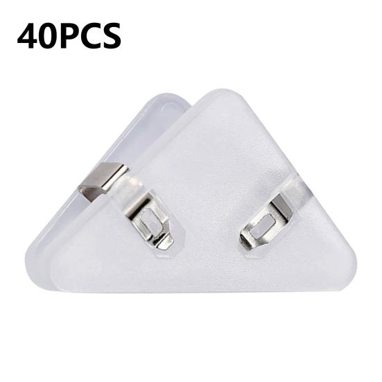 40Pcs Triangle File Book Corner Clip Non-Slip Page Holder for Documents Test Papers Notebooks Colorful Reusable Prevents Curling Folding