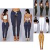 Fashionable Sexy Women High Waist Stretch Slim Casual Pants With Elegant Pockets