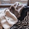 Autumn Winter Baby Lamb Wool Plus Velvet Waistcoat Girls Boys Plush Vest Single Breasted V Neck Child Warm Fashion Warm Coat