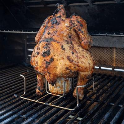 Hähnchenständer aus Edelstahl für Grillöfen, Bierdosen-Hähnchenhalter, Ständer, vertikaler Bräter in Lebensmittelqualität, für das Kochen im Innen- und Außenbereich