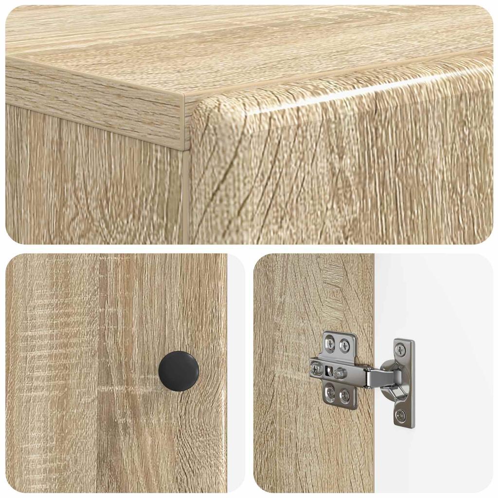 Bathroom Cabinet BREDA Sonoma Oak 66 X 25.5 X 190 Cm