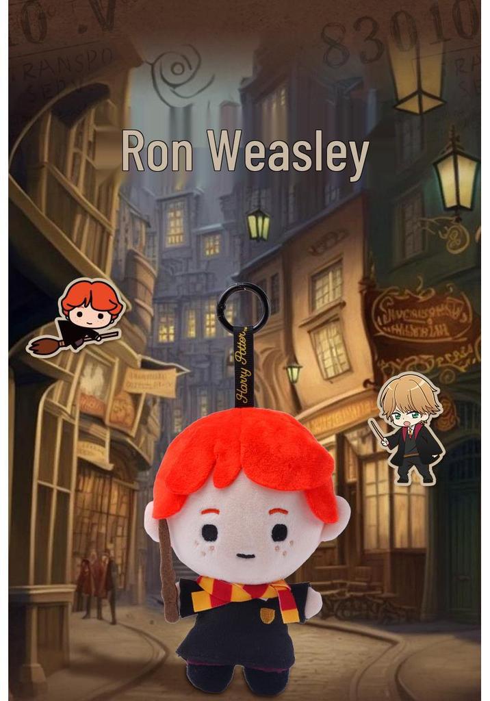 Authentic Harry Potter Plush Keychain Doll - Trendy Cartoon Merchandise for Potterhead Birthday Gifts