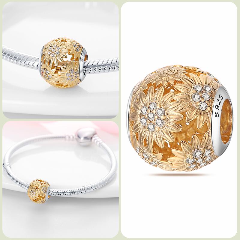 Modne koraliki zawieszki S925 ze srebra próby 925 w stylu klasycznym i romantycznym z motywem żółwia lotosu, odpowiednie do oryginalnej bransoletki DIY na prezent