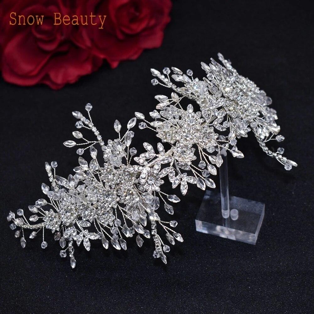 DZ096 Роскошная свадебная корона с цветочным головным убором — фото 3