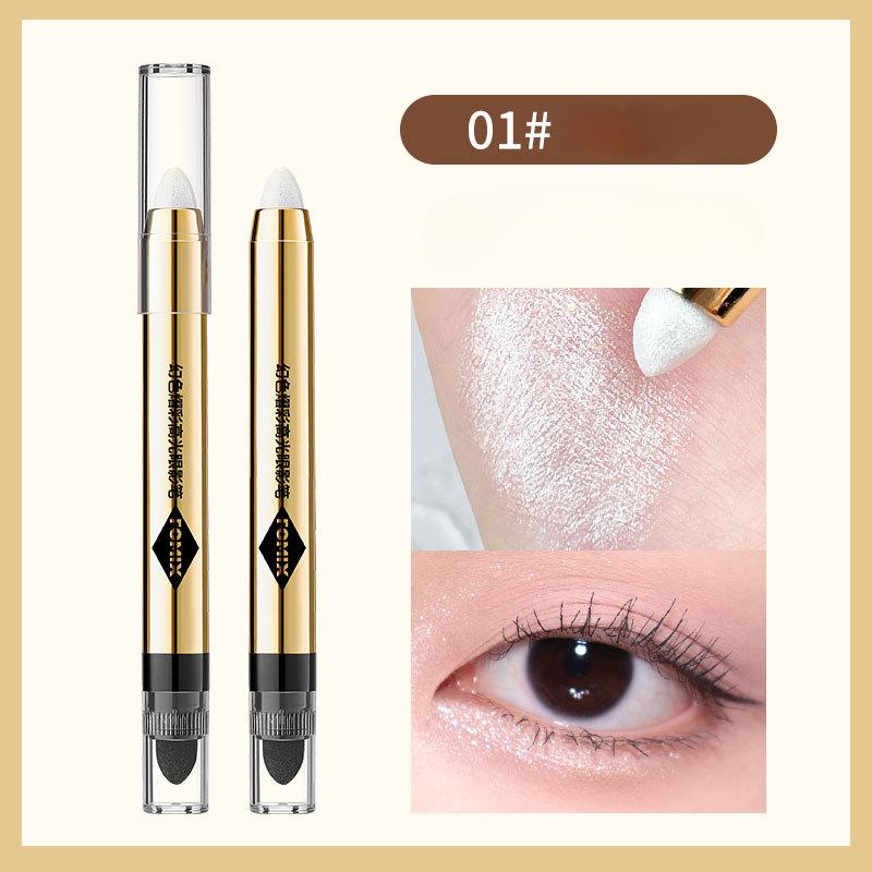 Monochromatic High-gloss Eye Shadow Pen To Brighten the Pearlescent Silkworms Without Smudging, Lazy Contouring Highlight Pen
