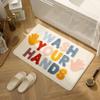 Creative Letters Bath Mat Soft Tufted Cute Bathroom Rug Entrance Doormat Living Room Apartment Home Decor Carpet