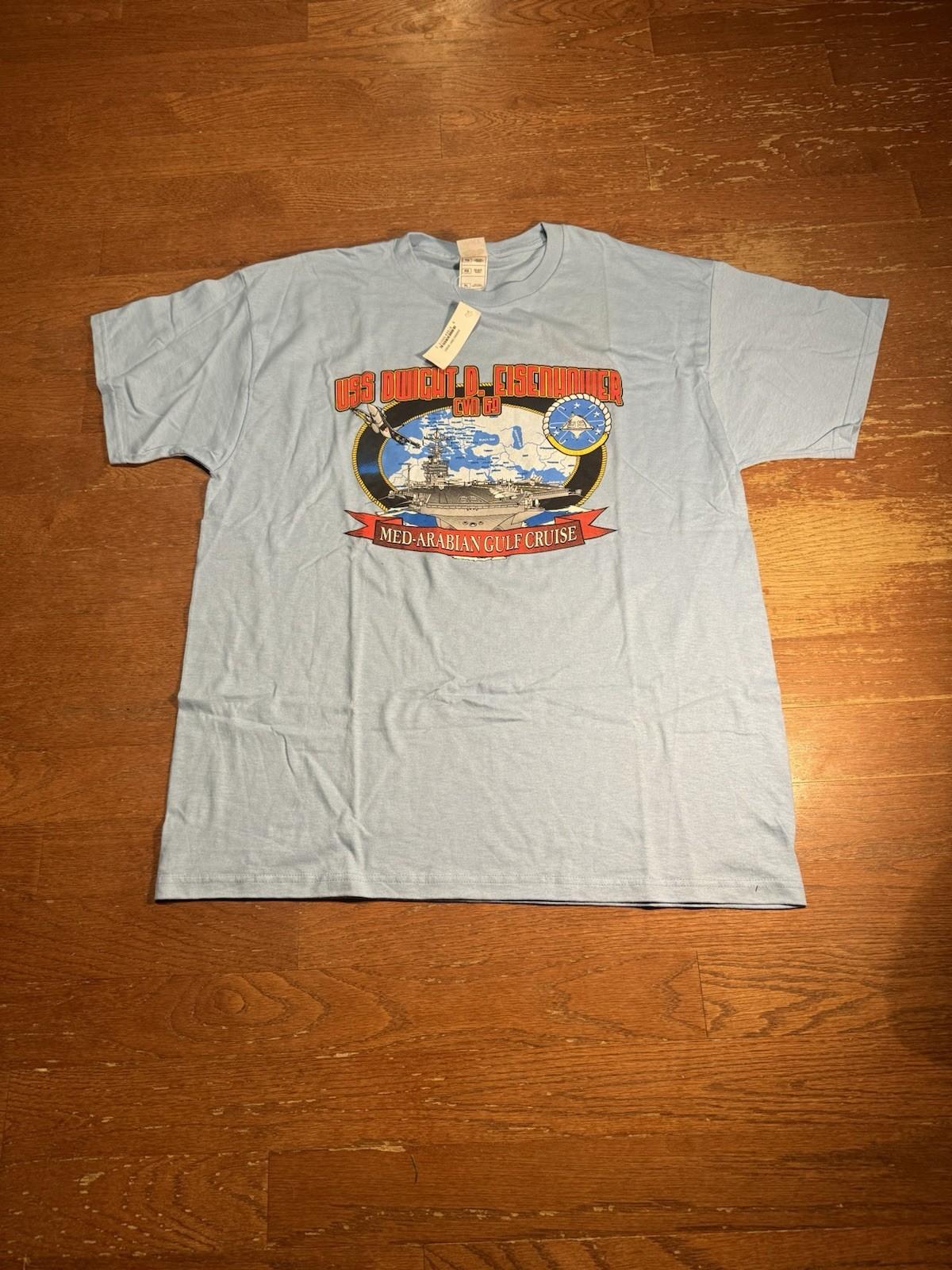 Y2K USS Dwight Eisenhower Battleship Graphic Tee XL