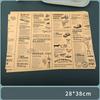 28x38cm Multifunktionale Haushaltsablage Spezielles Papier Kommerzielles Ölbeständiges Pad Papier Cartoon Muster Sandwichverpackung Burger Brot Backblech Papier