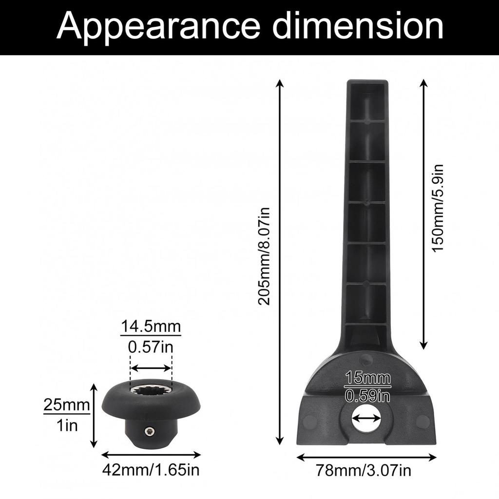 2pcs Durable Drive Socket and Removal Tool Wrench Fit for Vitamix 5200 Series  Blade with Hexagonal Wrench, Black Drive Sleeve Parts