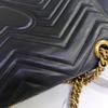 [Pre-Owned] GG Marmont Vintage Logo Chain Quilted Leather Crossbody Bag - Very Good #U0STXJ