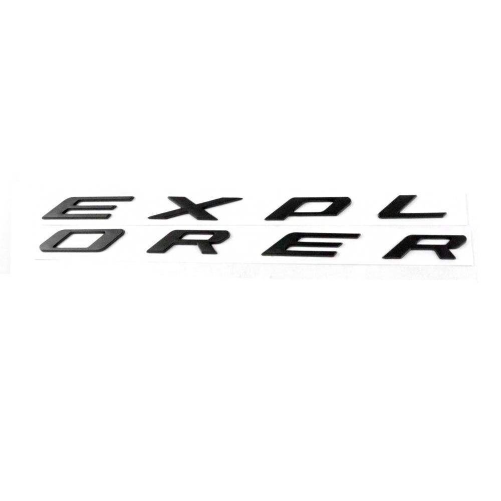 AHYU6 1pc 3D EXPLORER Letter Hood Head Front Sticker Emblem Badge Car Decal for 2011-2020 Ford Explorer Accessories