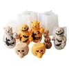 Kürbis-Kerzenformen Halloween-Schädel-Kerzenformen zur Herstellung von Kerzenseife