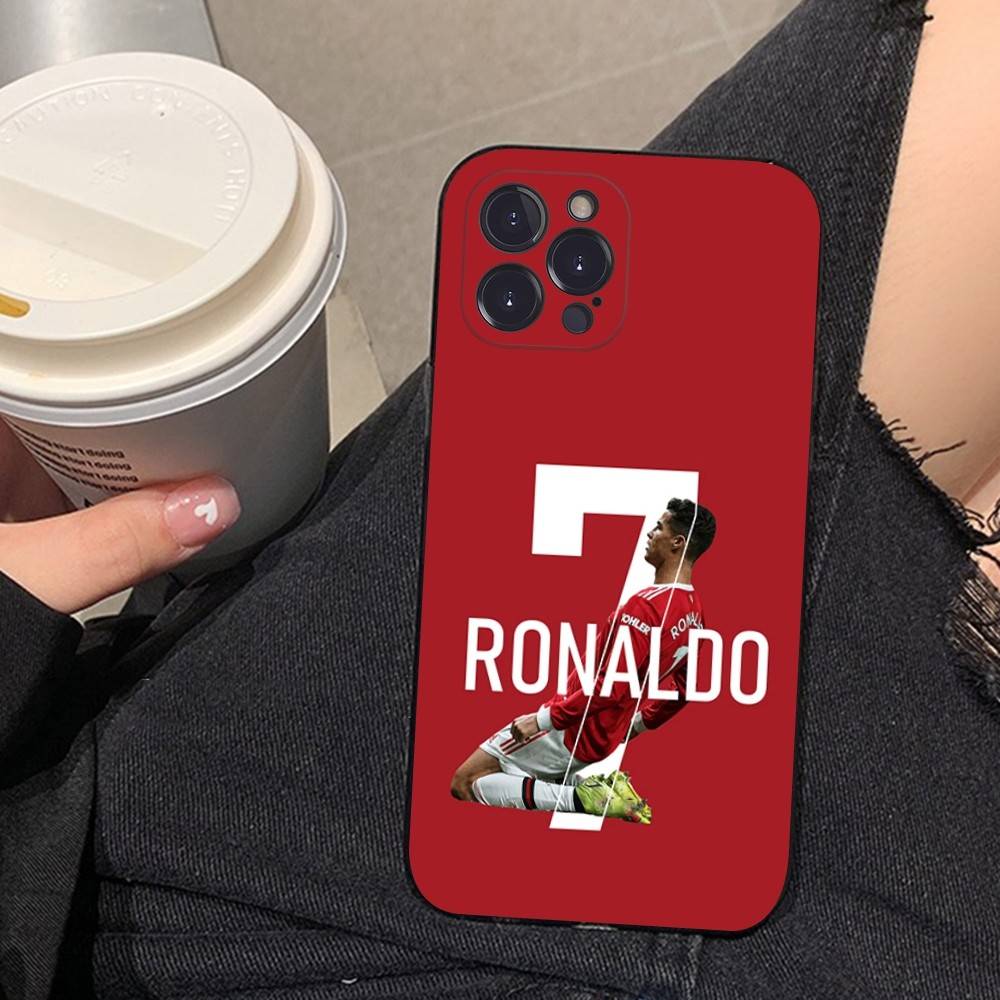 

Famous Football Players C-CR7 Phone Case For IPhone 17 16 15 14 13 12 11 Pro Max Plus mini Silicone Black Cover iPhone 15pro max