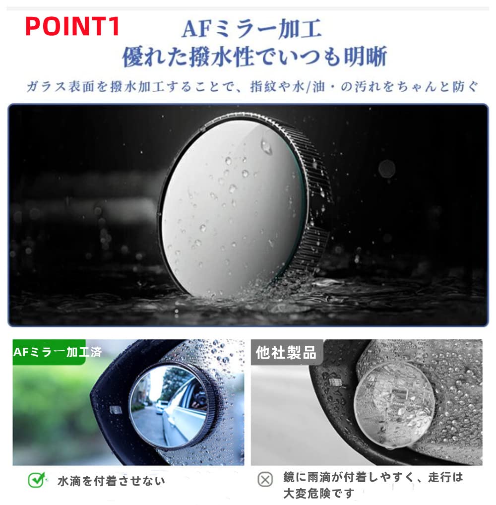 Auxiliary Mirror for Cars, Helical Suction Cup Type, Side Mirror, 360° Adjustable Angle, Round