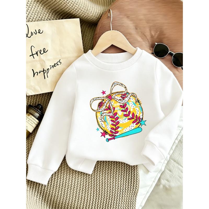 European Size Cute Printed Pattern 0-3 Years Old ' Comfortable Children's Spring Lightweight Round Neck Sweatshirt, Suitable for Outdoor Wear