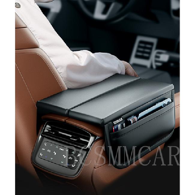 Car Armrest Cover Center Console Box Cushion Heighten Pad Leather Mat W/Pocket