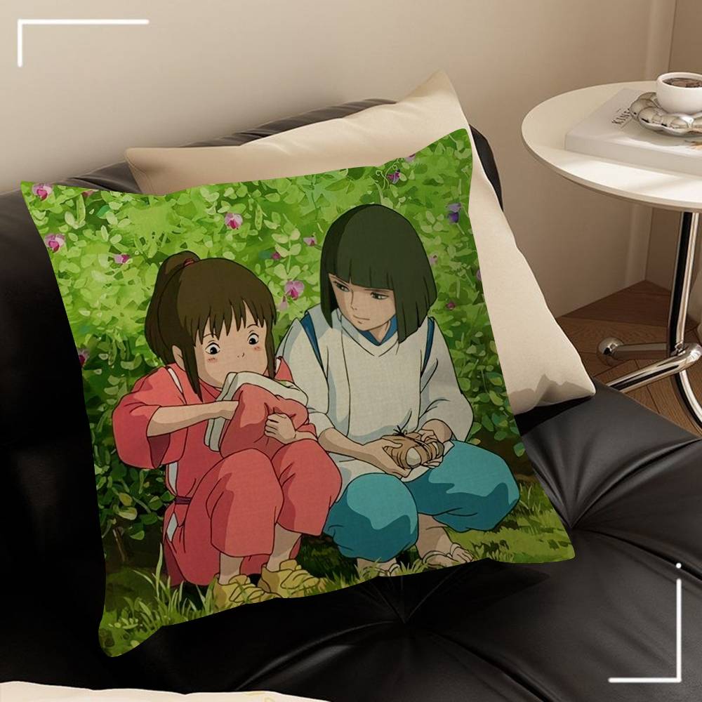 Polštář Dárky Domácí Kancelářské Vybavení Ložnice Pohovka Autopotah na polštář pouzdro 45x45cm Film S-Spirited A-Away Anime