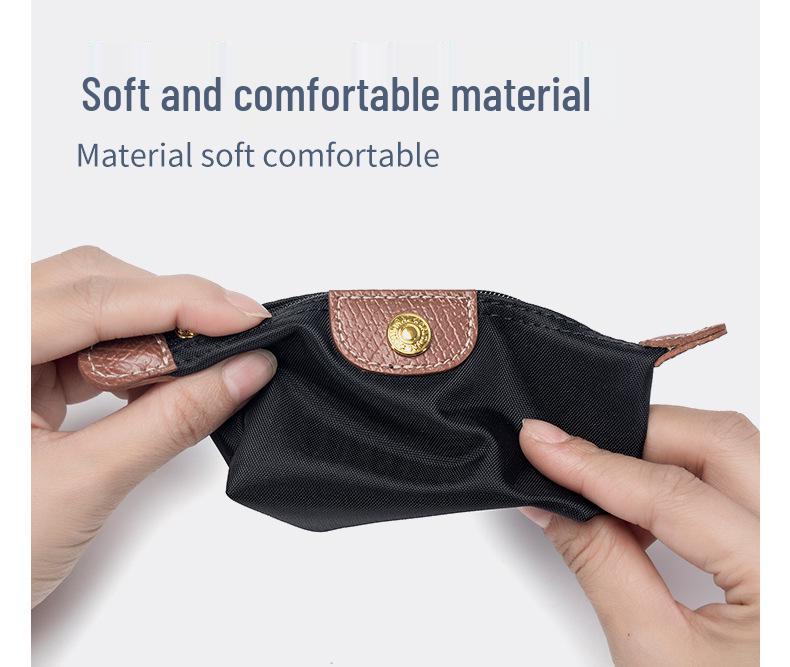 Mini Exquisite Coin Purse: Lightweight Nylon Dumpling Bag for Lipstick & Earphone Storage, Women's Stylish Accessory