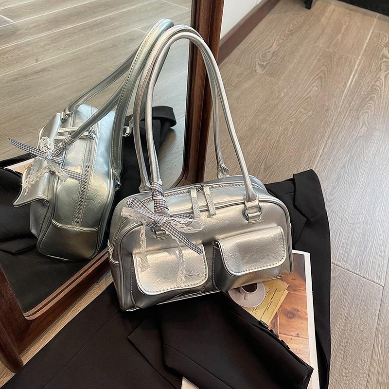 Bowling Bag Niche Boston Single Shoulder Handbag Underarm Bag