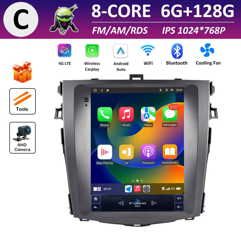 Autoradio DSP Stereo Car Video for Toyota Corolla E140 E150 2007 2008 2009 2010 - 2013 Radio Player Android Smart System No 2din