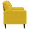 2 Seater Sofa with Decorative Cushions Yellow 140 cm Velvet