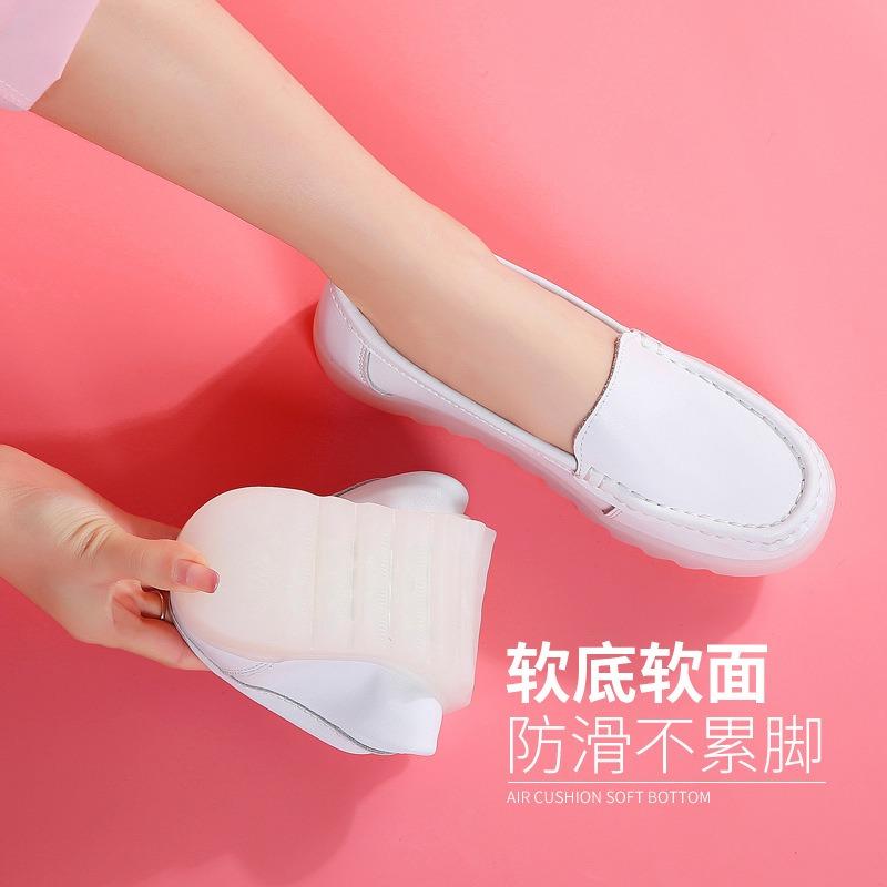Versatile new nurse shoes women's flat non-slip white jelly soft sole breathable not tired foot hospital work shoes