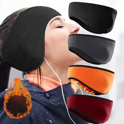 Winter Warm Fleece Earmuffs Unisex Headband Soft Windproof Headband Thickened Women Men Sport Running Cycling Cold-Proof Cover