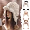 Keep Warm Plush Beanie Hat Windproof Ear Protection Hat Soft Cat Ear Pullover Hat  Girls