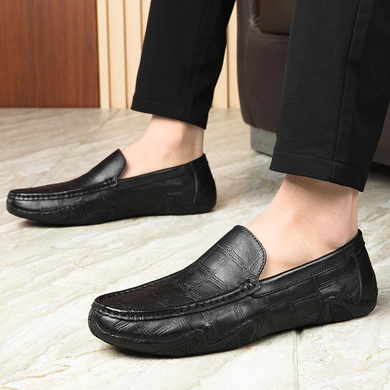 Мужская кожаная обувь Мокасины Обувь для вождения 44 коричневый — фото 6