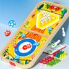Wooden Innovation Multi In One Game Chess Bounce Chess Bowling Ice Hockey Flying Chess Family Activities Party Games Kids Adults