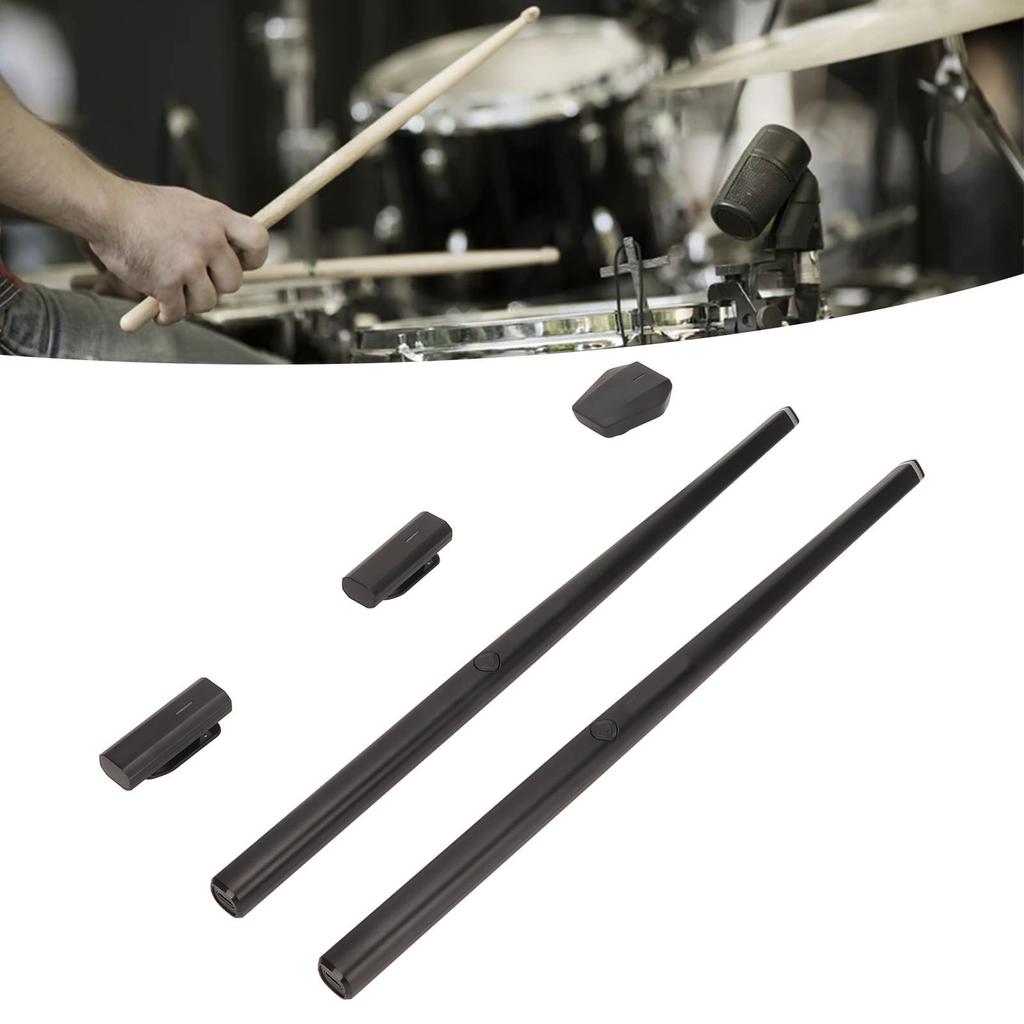 Virtual Reality Drum Set Portable Air Drum Sticks Set Simulation Low Noise Drumsticks 2 Modes with Lessons for Adults