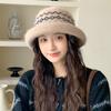 Autumn and Winter Cold and Warm Bucket Hat Fashion Basin Hat Crimped Ear Protection Windproof Thickened Hat Women's