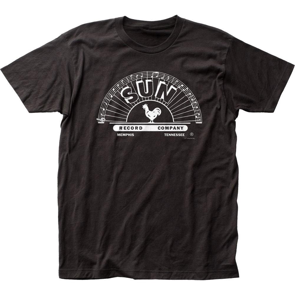 Sun Records B&W Logo Mens T Shirt Music Classic Concert Rock Band Tee New Black S