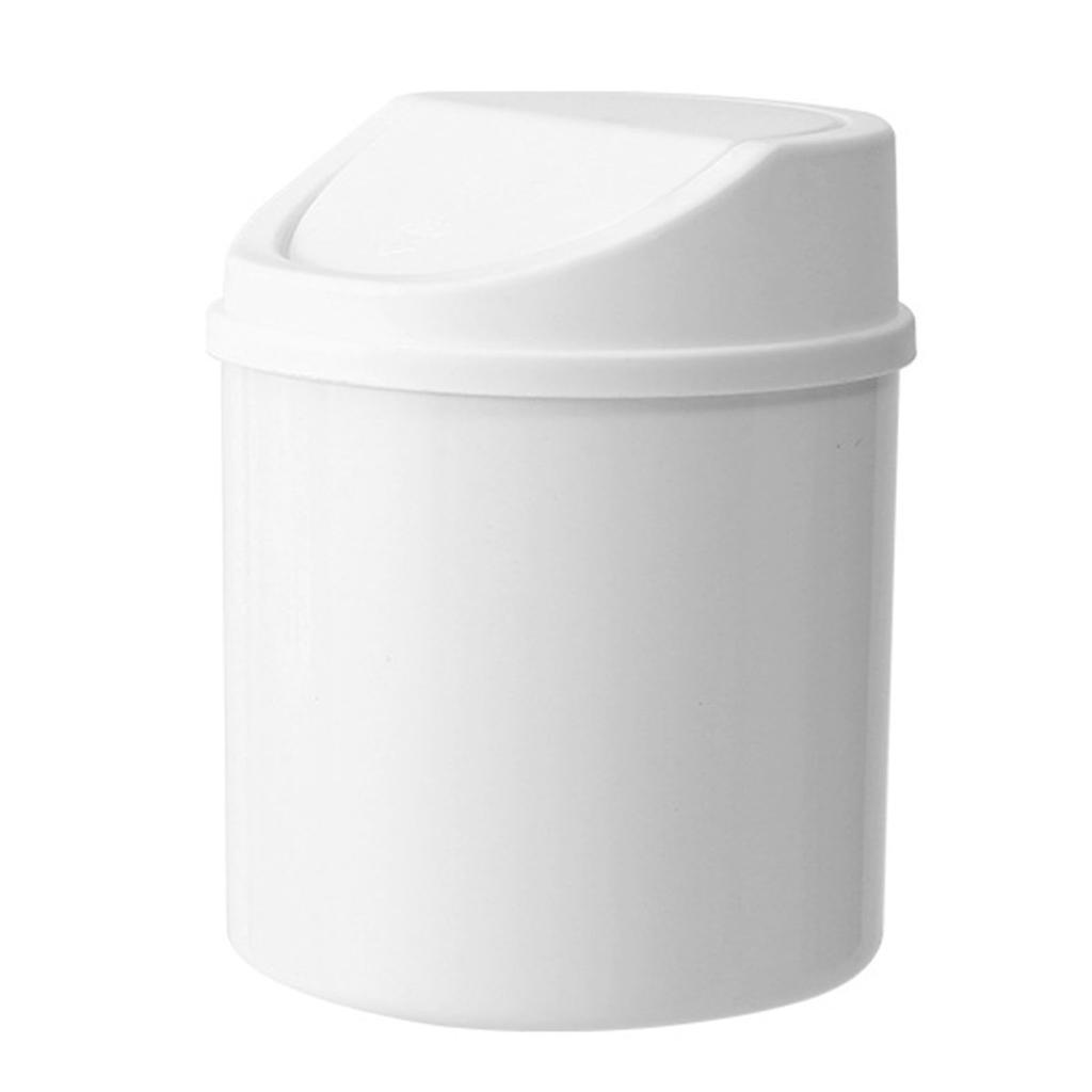 Desktop Plastic Trash Can   Cover Multifunctional Tiny Garbage Bin with Lid for Living Room Decor