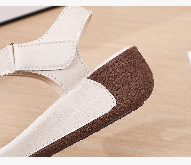 Damer Lett Kilehæler Sandaler 2023 Sommer Nye Sandaler Damer Plattform Lær Elegante Kilesandaler Sandalias Mujer