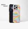 Macaron Contrasting Color Abstract Polka Dot Line Film 2-in-1 Mobile Phone Case iPhone13Pro Anti-drop Protective Case