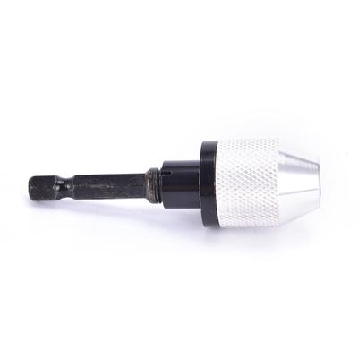 1/4" Hex Shank Keyless Drill Chuck Quick Change Bit Driver Converter Adaptor