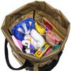 תיק עגלה/תיק יום לתינוק Fredrick Packers 210D Tipi Tote, תיק כתף, תיק טיפול בילדים, קל משקל, קיבולת גדולה, שרוך הידוק דו-כיווני, יוניסקס, שחור